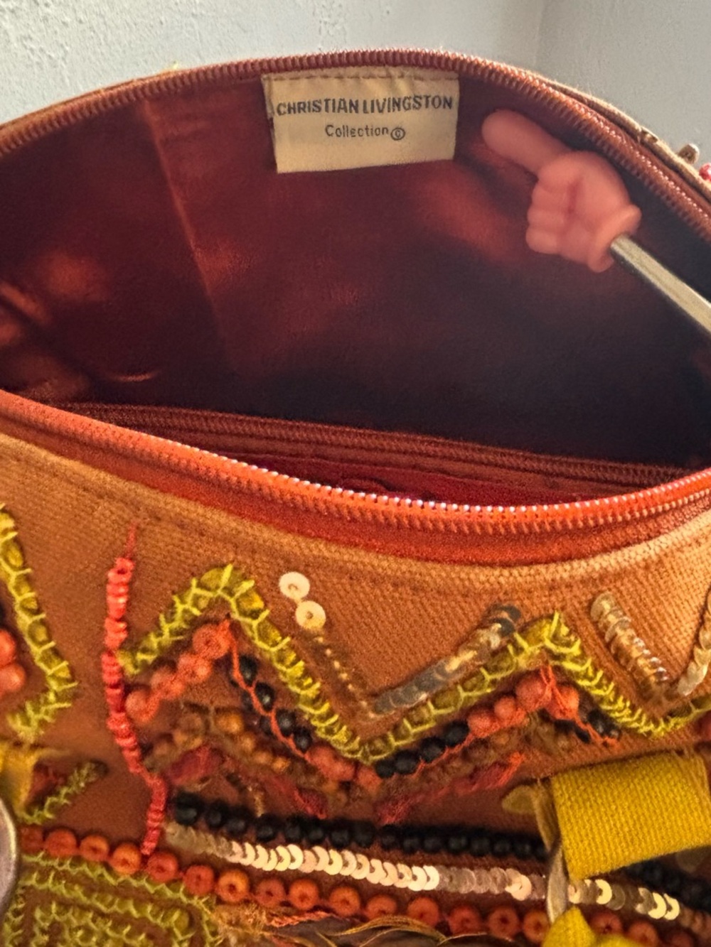 Boho Beaded Embroidered Statement Bag Festival Indie Purse - Picture 10 of 10
